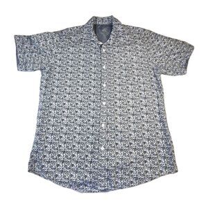 Beverly Hills Polo Club Shirt Mens Medium Floral Button Up Casual